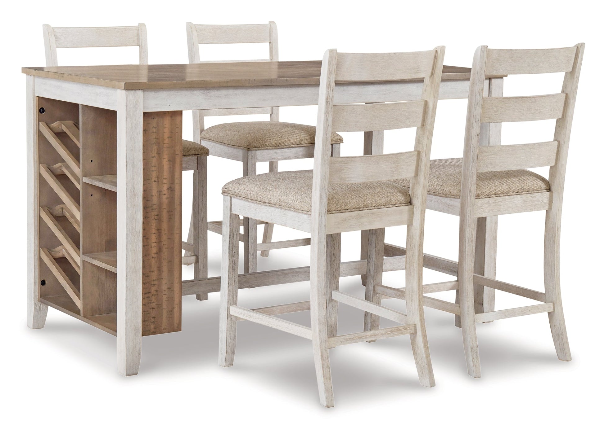 Skempton Counter Height Dining Table and 4 Barstools Signature Design by Ashley®