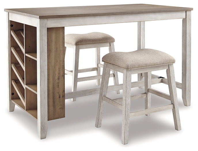 Skempton Counter Height Dining Table and 2 Barstools Signature Design by Ashley®