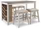 Skempton Counter Height Dining Table and 4 Barstools Signature Design by Ashley®