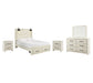 Cambeck Queen Panel Bed with 2 Storage Drawers with Mirrored Dresser and 2 Nightstands Signature Design by Ashley®