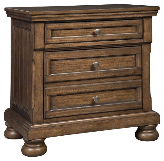 Flynnter California King Panel Bed with 2 Storage Drawers with Mirrored Dresser, Chest and Nightstand Signature Design by Ashley®