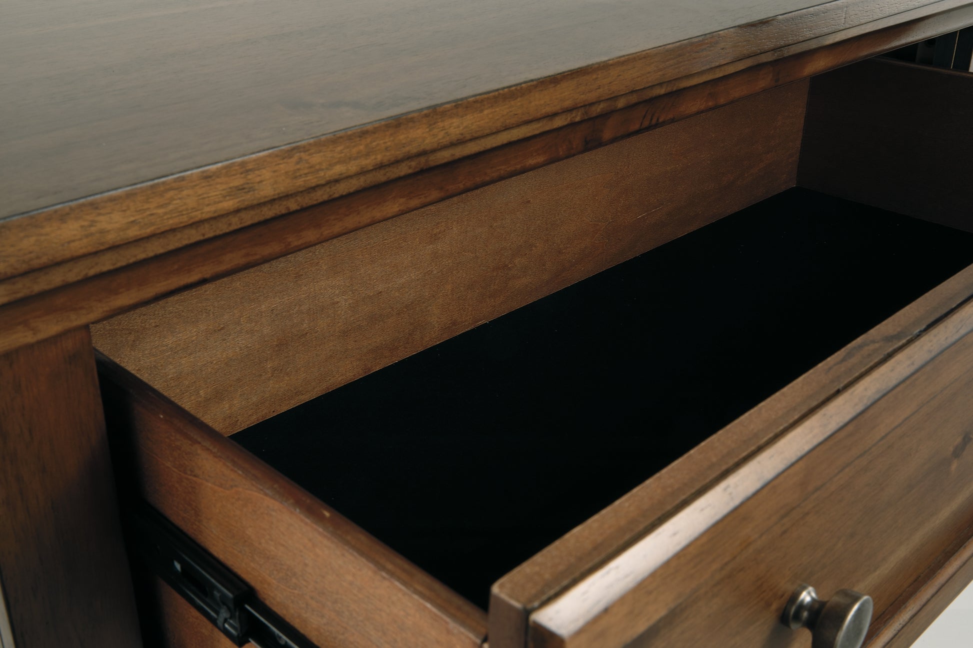 Flynnter California King Panel Bed with 2 Storage Drawers with Mirrored Dresser, Chest and Nightstand Signature Design by Ashley®
