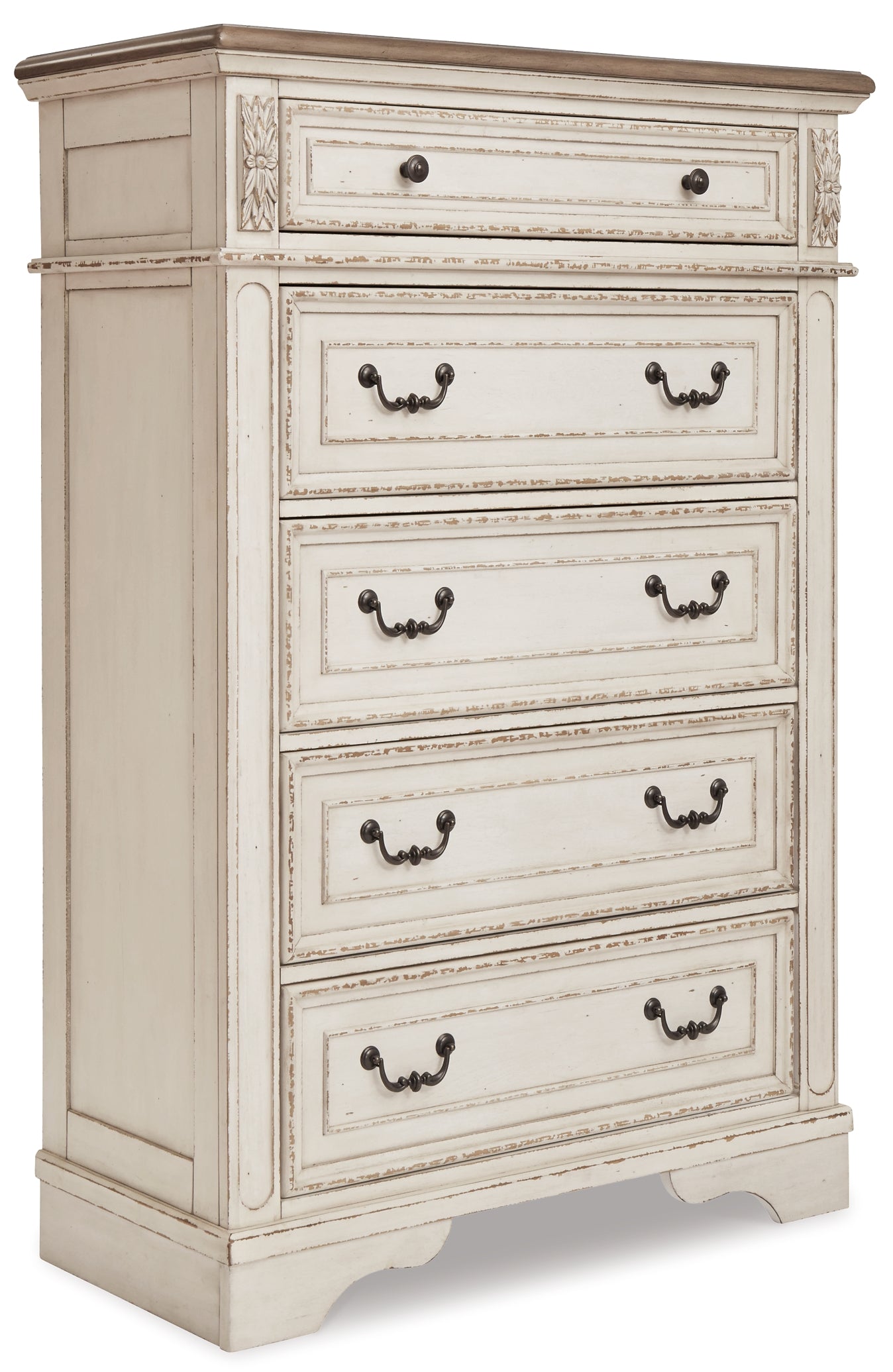 Realyn  Upholstered Panel Bed With Mirrored Dresser And Chest Signature Design by Ashley®