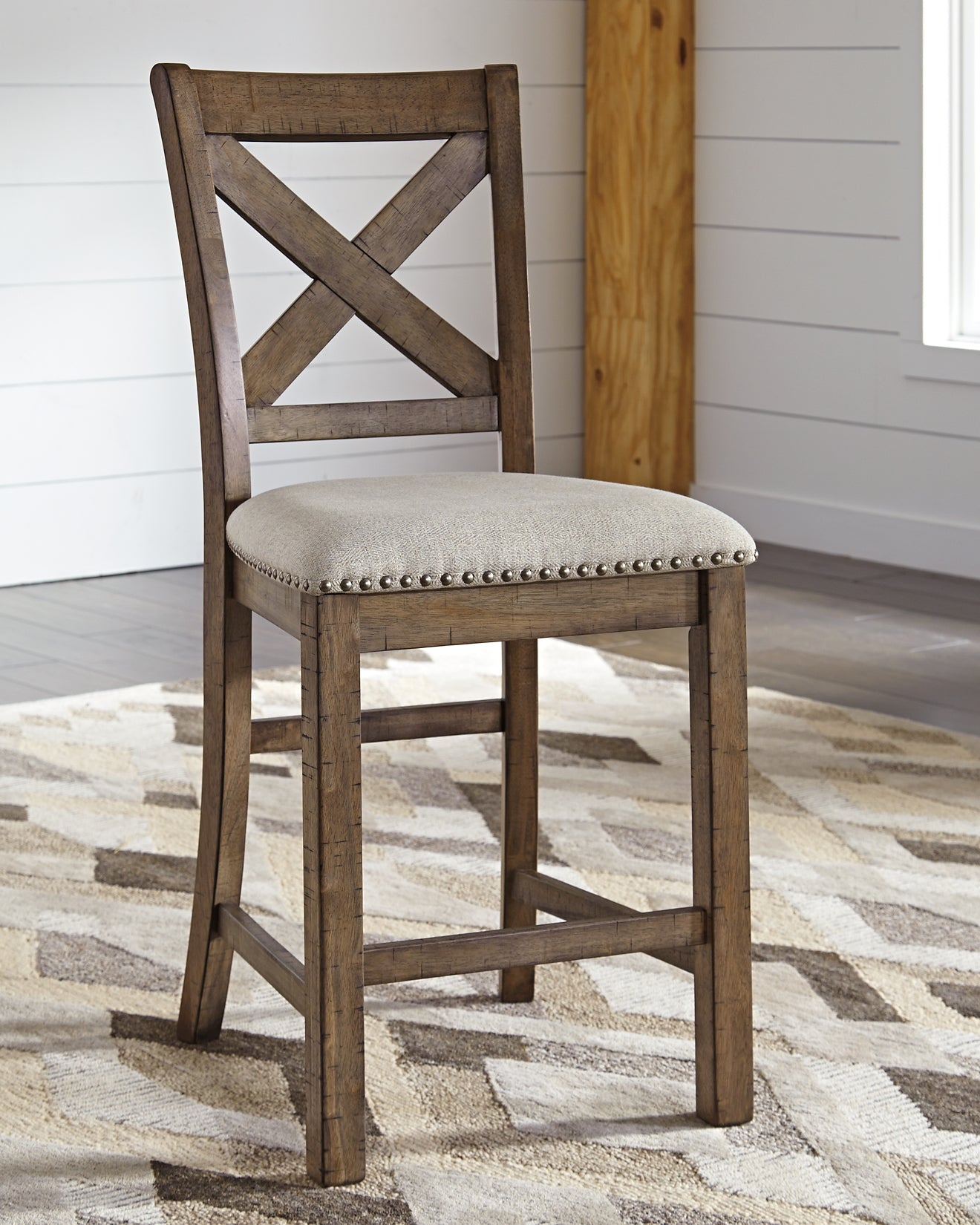 Moriville Counter Height Dining Table and 6 Barstools Signature Design by Ashley®
