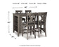 Caitbrook Counter Height Dining Table and 4 Barstools Signature Design by Ashley®