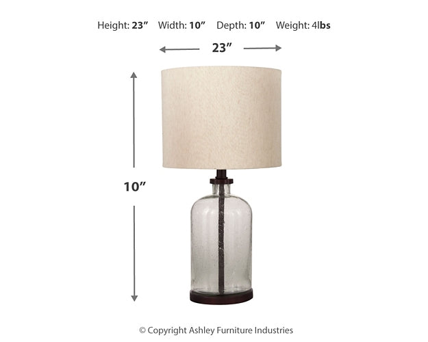 Bandile Glass Table Lamp (1/CN) Signature Design by Ashley®