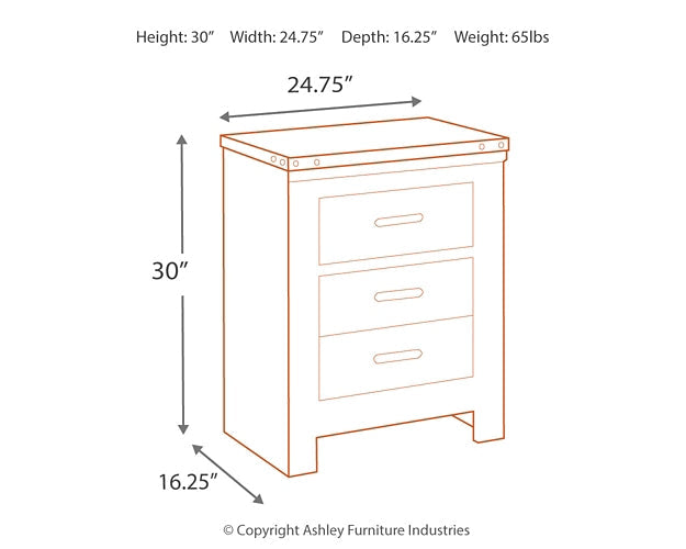 Trinell Two Drawer Night Stand Signature Design by Ashley®