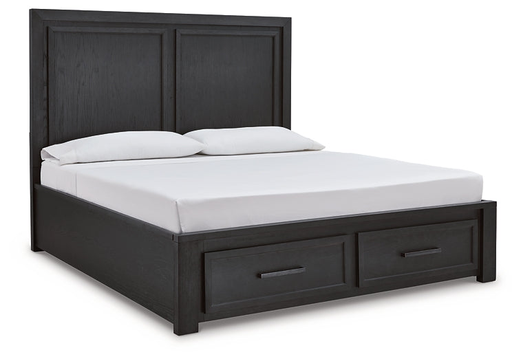 Foyland Queen Panel Storage Bed with Mirrored Dresser and Chest Signature Design by Ashley®