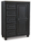Foyland Queen Panel Storage Bed with Mirrored Dresser and Chest Signature Design by Ashley®