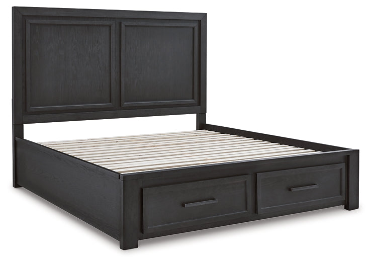 Foyland Queen Panel Storage Bed with Mirrored Dresser and Chest Signature Design by Ashley®
