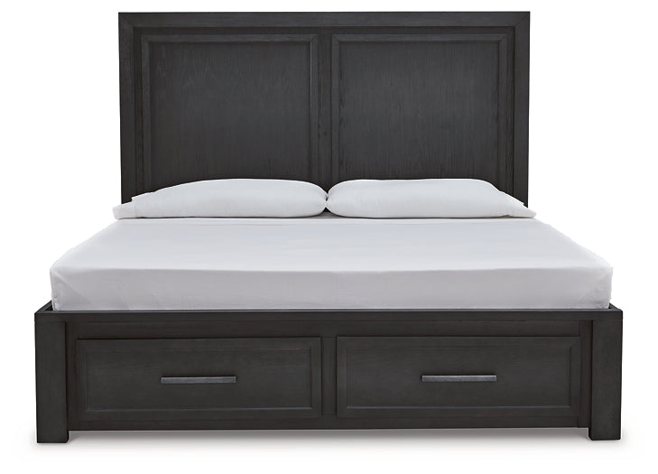 Foyland Queen Panel Storage Bed with Mirrored Dresser and Chest Signature Design by Ashley®
