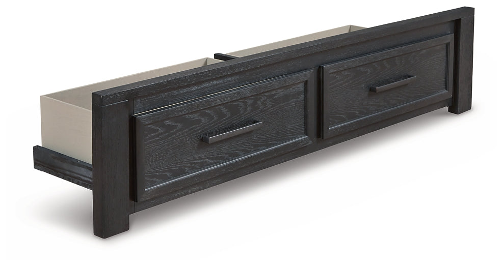 Foyland Queen Panel Storage Bed with Mirrored Dresser and Chest Signature Design by Ashley®