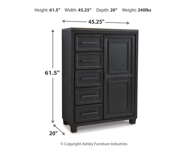 Foyland Queen Panel Storage Bed with Mirrored Dresser and Chest Signature Design by Ashley®