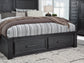 Foyland Queen Panel Storage Bed with Mirrored Dresser and Chest Signature Design by Ashley®