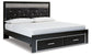 Kaydell King Upholstered Panel Storage Platform Bed with Mirrored Dresser and Chest Signature Design by Ashley®
