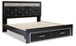 Kaydell King Upholstered Panel Storage Platform Bed with Mirrored Dresser and Chest Signature Design by Ashley®