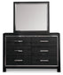 Kaydell King Upholstered Panel Storage Platform Bed with Mirrored Dresser and Chest Signature Design by Ashley®