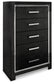 Kaydell King Upholstered Panel Storage Platform Bed with Mirrored Dresser and Chest Signature Design by Ashley®