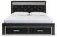 Kaydell King Upholstered Panel Storage Platform Bed with Mirrored Dresser and Chest Signature Design by Ashley®