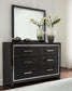Kaydell King Upholstered Panel Storage Platform Bed with Mirrored Dresser and Chest Signature Design by Ashley®