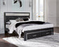 Kaydell King Upholstered Panel Storage Platform Bed with Mirrored Dresser and Chest Signature Design by Ashley®