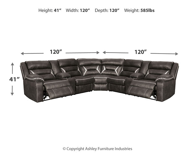 Kincord 3-Piece Power Reclining Sectional Signature Design by Ashley®