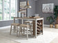 Skempton Counter Height Dining Table and 4 Barstools Signature Design by Ashley®