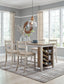 Skempton Counter Height Dining Table and 4 Barstools Signature Design by Ashley®