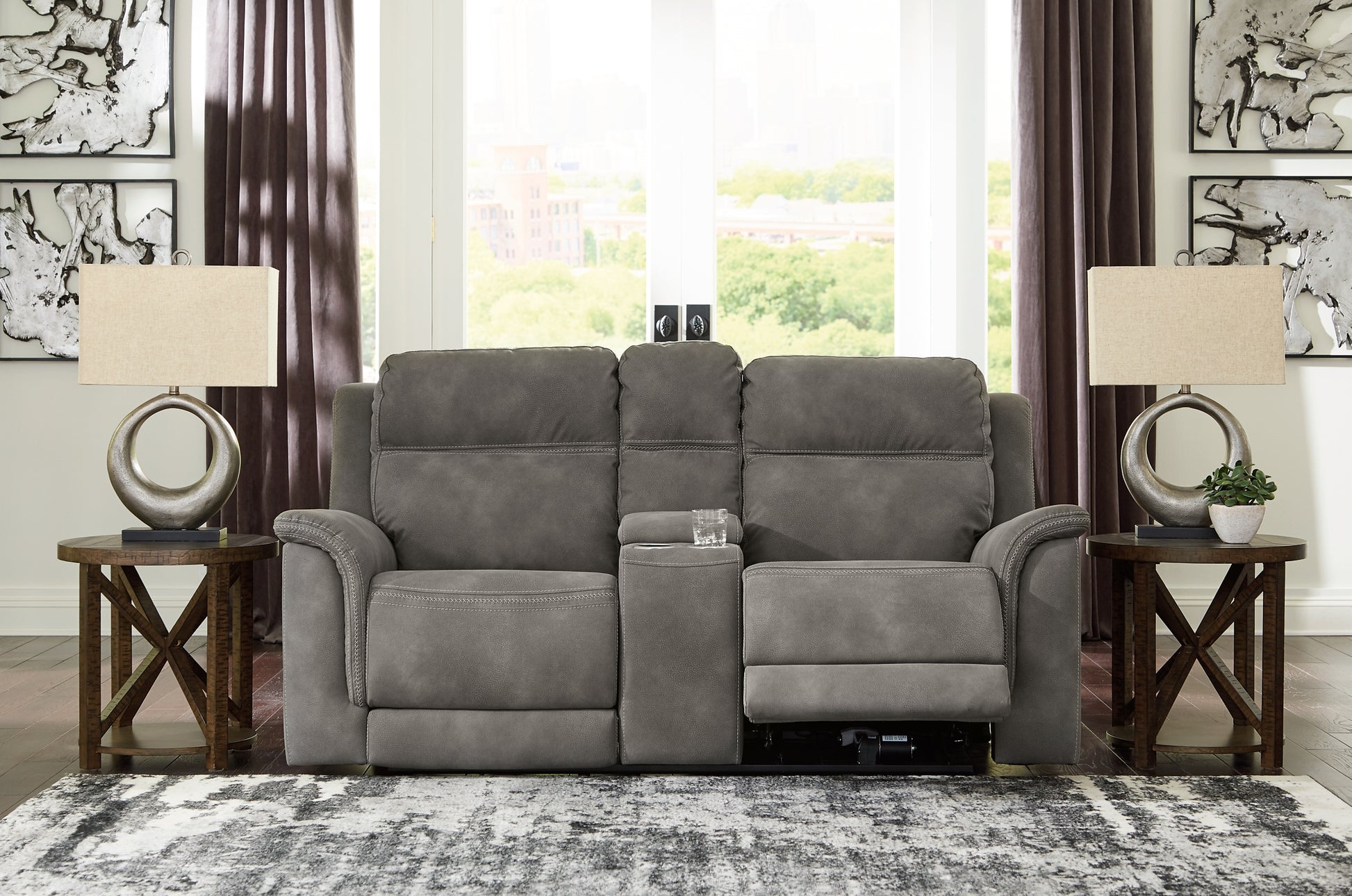 Next-Gen DuraPella PWR REC Loveseat/CON/ADJ HDRST Signature Design by Ashley®