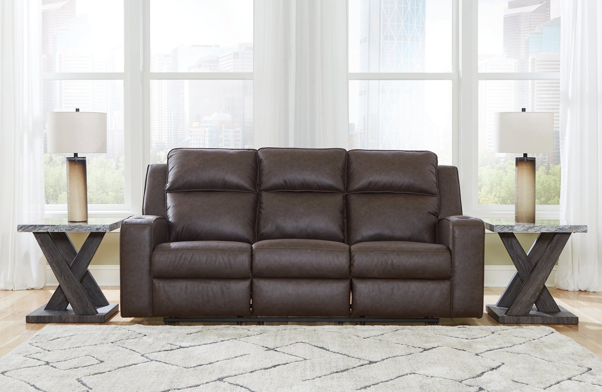 Lavenhorne REC Sofa w/Drop Down Table Signature Design by Ashley®