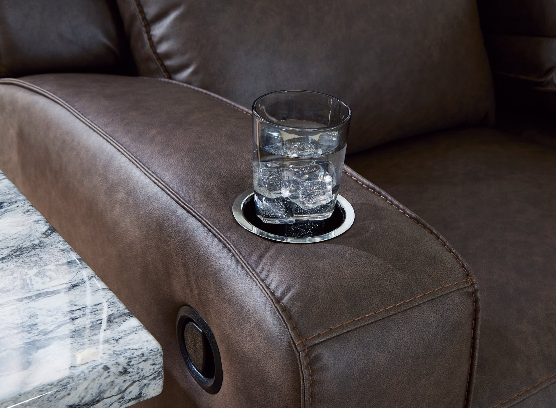Lavenhorne REC Sofa w/Drop Down Table Signature Design by Ashley®