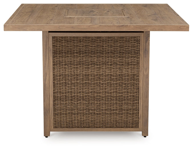 Walton Bridge Square Bar Table w/Fire Pit Signature Design by Ashley®