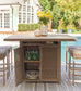 Walton Bridge Square Bar Table w/Fire Pit Signature Design by Ashley®