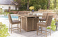 Walton Bridge Square Bar Table w/Fire Pit Signature Design by Ashley®