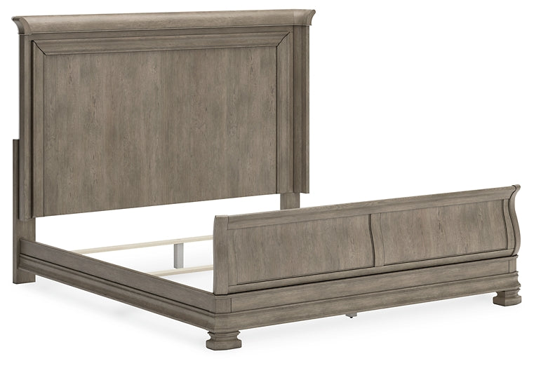 Lexorne King Sleigh Bed with Mirrored Dresser, Chest and 2 Nightstands Signature Design by Ashley®
