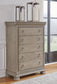 Lexorne King Sleigh Bed with Mirrored Dresser, Chest and 2 Nightstands Signature Design by Ashley®