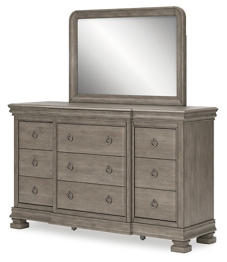 Lexorne California King Sleigh Bed with Mirrored Dresser, Chest and 2 Nightstands Signature Design by Ashley®