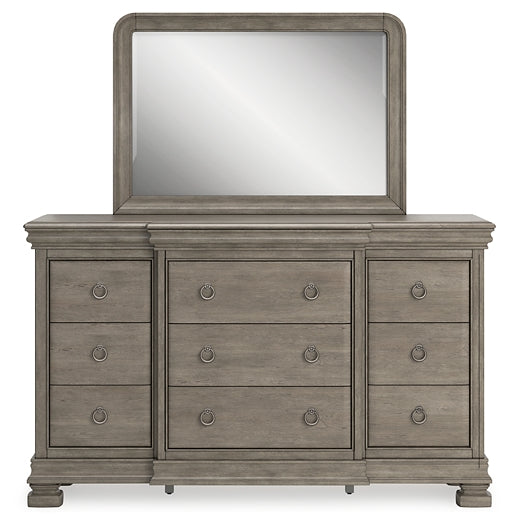 Lexorne California King Sleigh Bed with Mirrored Dresser, Chest and 2 Nightstands Signature Design by Ashley®