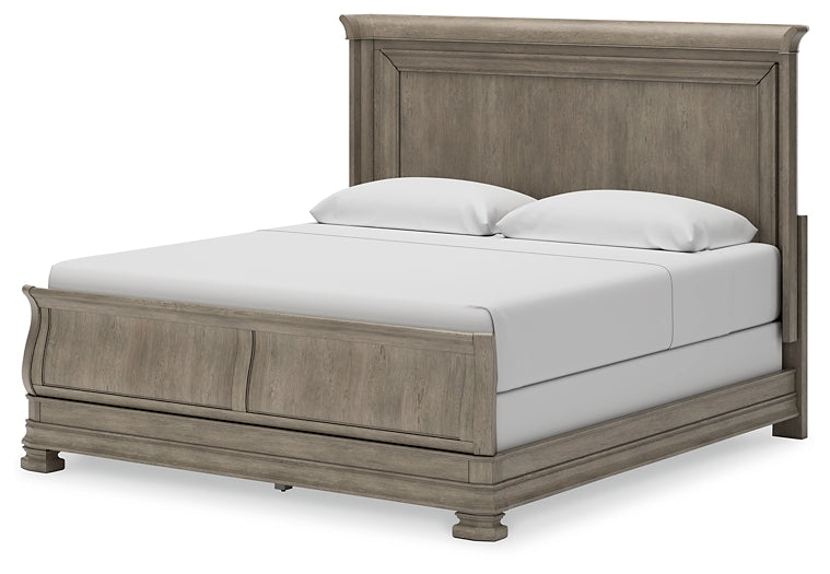 Lexorne California King Sleigh Bed with Mirrored Dresser, Chest and 2 Nightstands Signature Design by Ashley®