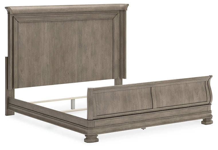 Lexorne California King Sleigh Bed with Mirrored Dresser, Chest and 2 Nightstands Signature Design by Ashley®