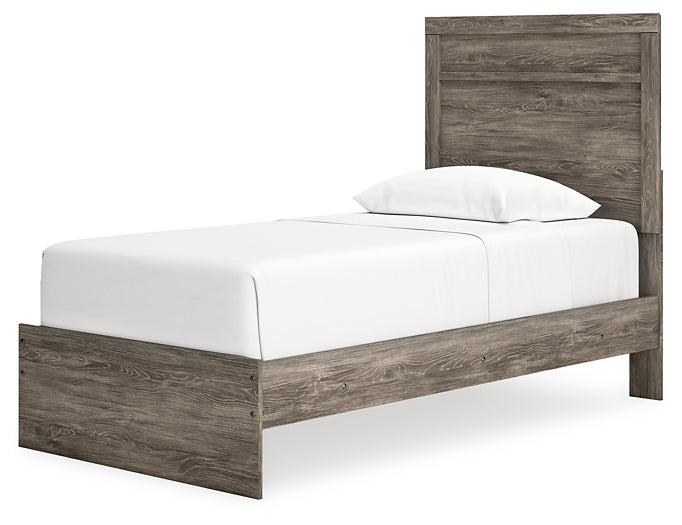 Ralinksi Twin Panel Bed with Mirrored Dresser, Chest and 2 Nightstands Signature Design by Ashley®