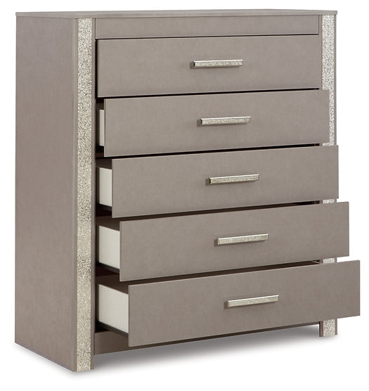 Surancha Full Panel Bed with Mirrored Dresser, Chest and 2 Nightstands Signature Design by Ashley®