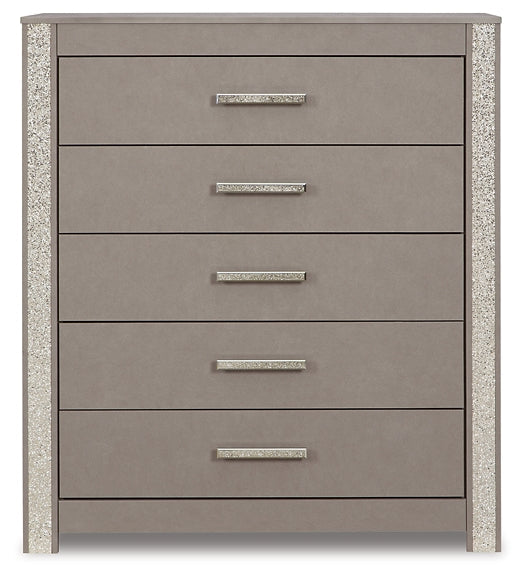 Surancha Full Panel Bed with Mirrored Dresser, Chest and 2 Nightstands Signature Design by Ashley®