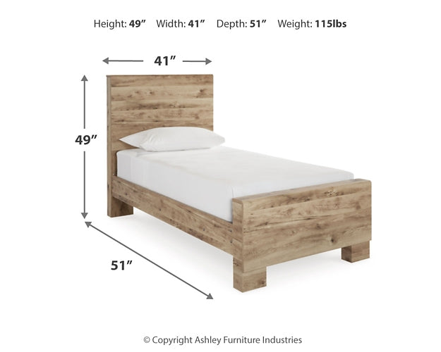 Hyanna Twin Panel Bed with Mirrored Dresser Signature Design by Ashley®