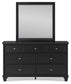 Lanolee Twin Panel Bed with Mirrored Dresser, Chest and 2 Nightstands Signature Design by Ashley®