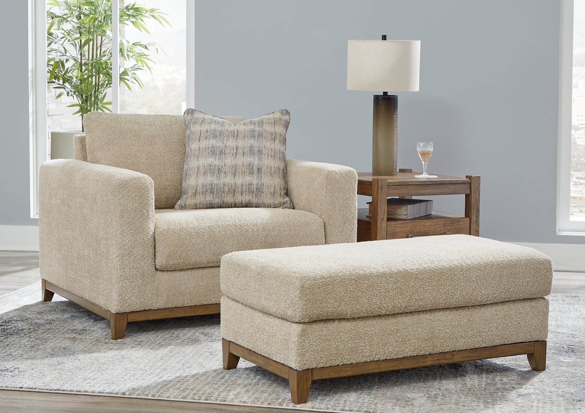 Parklynn Chair and Ottoman Signature Design by Ashley®
