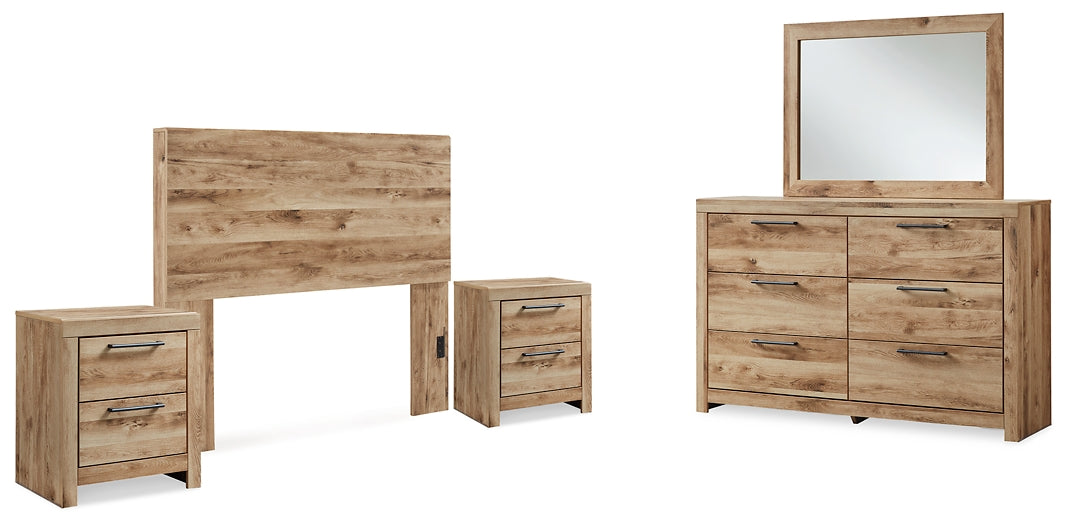 Hyanna Full Panel Headboard with Mirrored Dresser and 2 Nightstands Signature Design by Ashley®