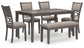 Wrenning Dining Room Table Set (6/CN) Signature Design by Ashley®