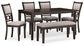 Langwest Dining Room Table Set (6/CN) Signature Design by Ashley®