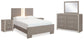Surancha Full Panel Bed with Mirrored Dresser and 2 Nightstands Signature Design by Ashley®